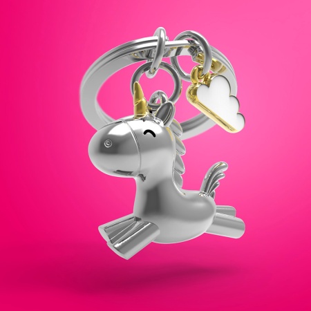 Брелок для ключей "Летающий единорог и облако" детальная картинка 