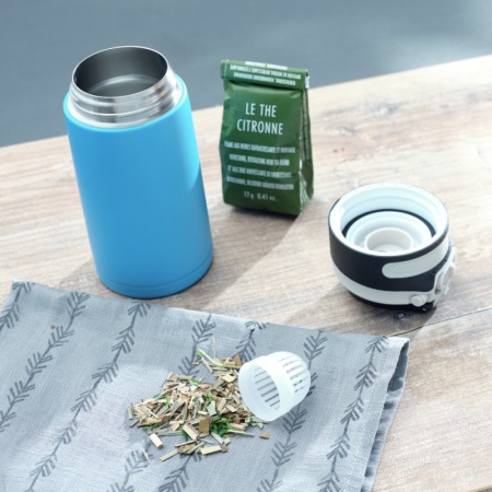 Термокружка 350мл Flip голубая детальная картинка 