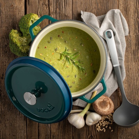 Кокот с крышкой Ø28см 5л сине-зеленый детальная картинка 