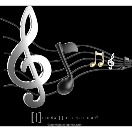 Брелок для ключей "Скрипичный ключ и ноты" детальная картинка 