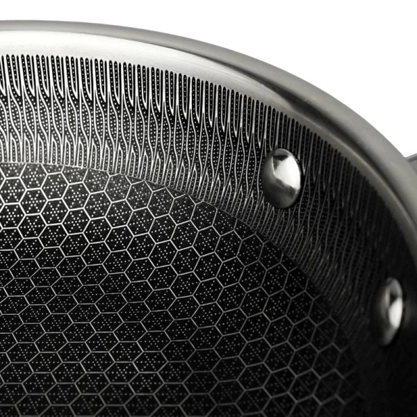 Фото Сковорода Ø26/19.5см Honeycombs нерж. 3-х слойная — P.L. Proff Cuisine