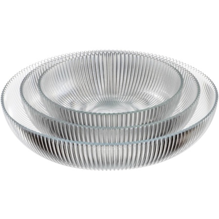 Салатник стеклянный 20.5x6см Aria прозрачный детальная картинка 