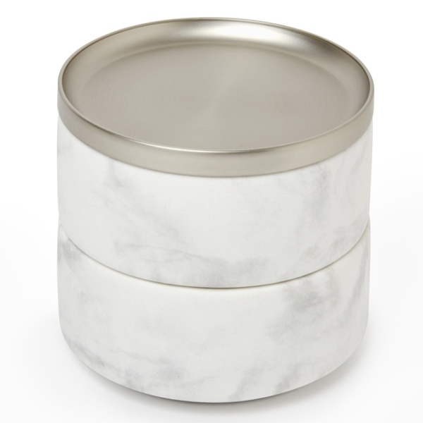 Фото Шкатулка для украшений Tesora белый/никель