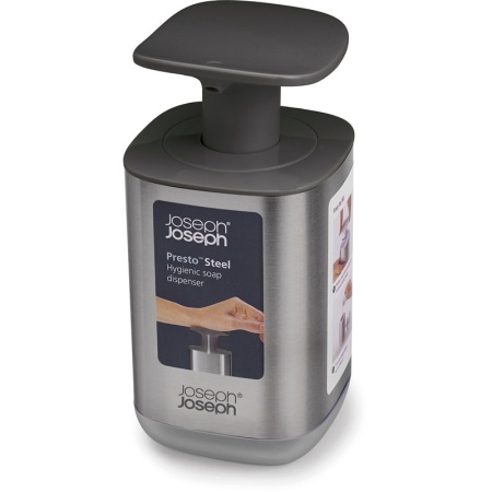 Диспенсер для мыла Presto Steel серый - 85164 Joseph Joseph детальная картинка 