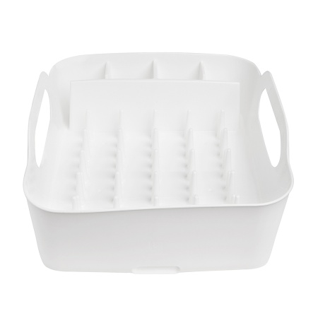 Сушилка для посуды Tub 36x34см белая детальная картинка 