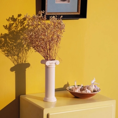 Ваза для цветов 25см Athena белая детальная картинка 