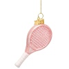 Новогоднее украшение из стекла Vondels "Розовая теннисная ракетка" 10см детальная картинка 