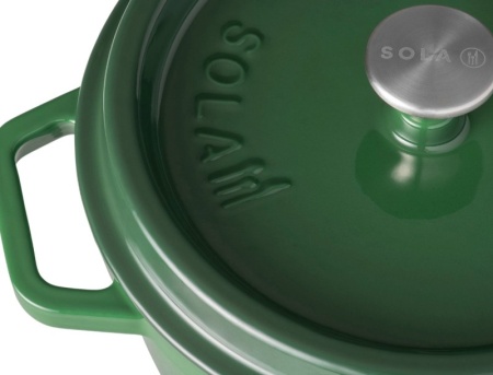 Кокот с крышкой Ø24см 3.5л зеленый детальная картинка 