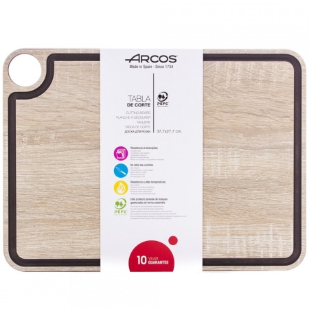 Доска разделочная 38x28см с желобом NATURAL Arcos детальная картинка 