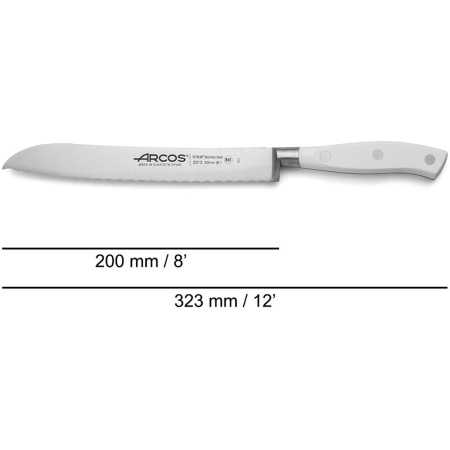 Нож для хлеба 20см RIVIERA BLANC детальная картинка 