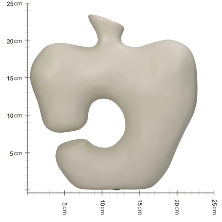 Ваза для цветов Irregular 22.5x8x23.5см слоновая кость детальная картинка 