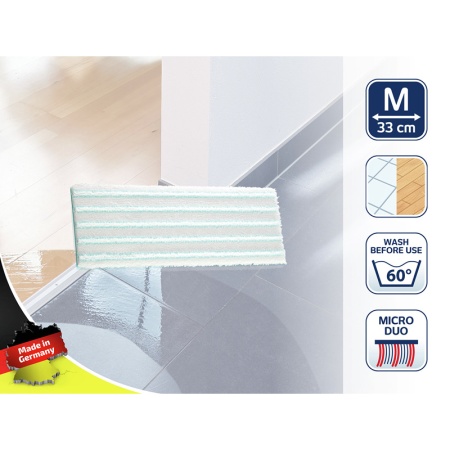 Сменная насадка для швабры Picobello M 33см micro duo тряпка для всех типов полов детальная картинка 