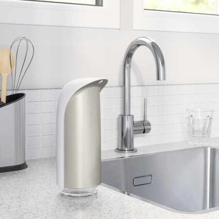 Диспенсер для мыла Emperor 255мл белый/никель детальная картинка 