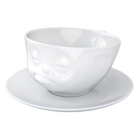 Чашка с блюдцем 200мл Tassen Snoozy белая детальная картинка 