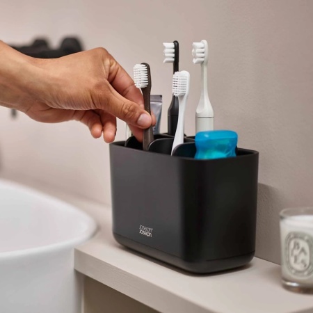 Органайзер для зубных щеток 17х9х13см EasyStore черный - 70599 Joseph Joseph детальная картинка 