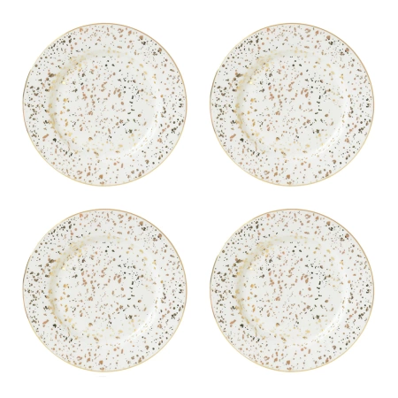 Набор из 4 тарелок «Enchante» золотые брызги детальная картинка 