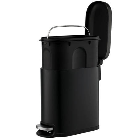 Ведро мусорное с педалью 5л графит детальная картинка 