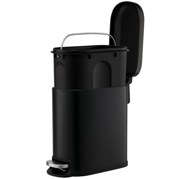 Фото Ведро мусорное с педалью 5л графит