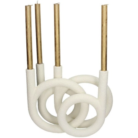 Подсвечник 38x14.6x30.2см белый детальная картинка 