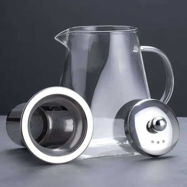 Фото Чайник 850мл с квадратным дном Квадро стекло