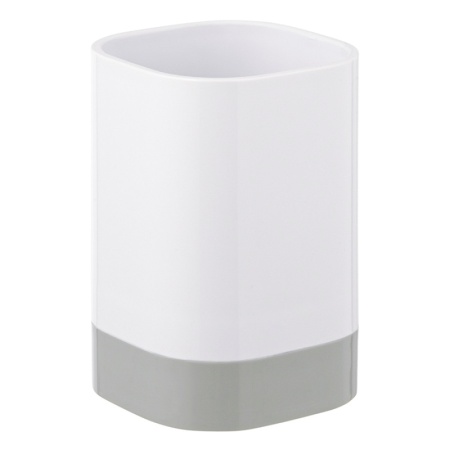 Стакан для зубных щеток 470мл Tyer белый/серый детальная картинка 