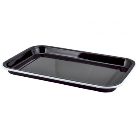 Поднос сервировочный - 33.5x23.5x2.2см - Black / White детальная картинка 