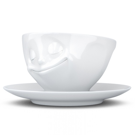 Чашка с блюдцем 200мл Tassen Happy белая детальная картинка 