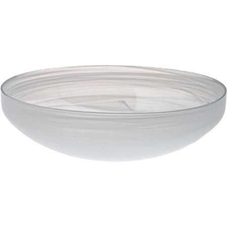 Салатник стеклянный Ø21x(h)5.5см Ethos белый дым детальная картинка 