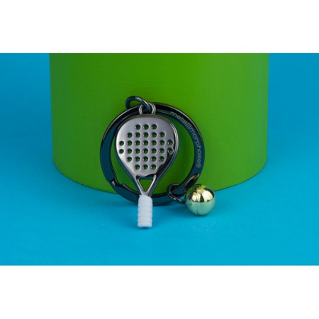 Брелок для ключей "Ракетка для падел-тенниса и мяч" детальная картинка 