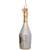 Новогоднее украшение из стекла Vondels "Золотая бутылка шампанского с бриллиантами" 16см детальная картинка 