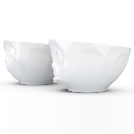 Набор чаш 200мл Tassen Happy & Oh please белый, 2шт детальная картинка 