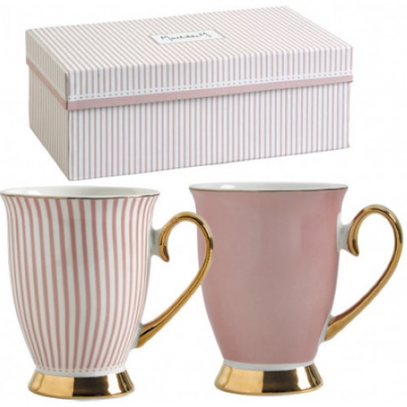 Набор кружек Madame de Recamier розового цвета, 2шт детальная картинка 