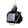 Новогоднее украшение из стекла Vondels "Черный фотоаппарат" 9см детальная картинка 