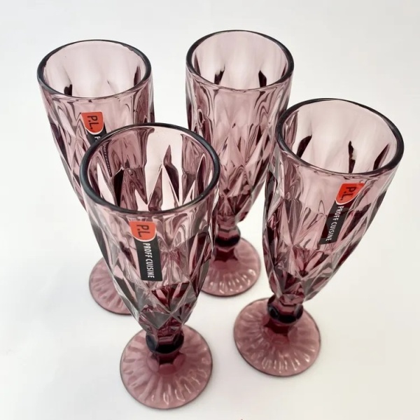 Фото Набор фужеров 150мл фиолетовые - P.L. Proff Cuisine, 6шт