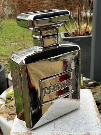 Ваза для цветов "Perfume Bottle" 19.5x8.5x29.7см серебряная детальная картинка 