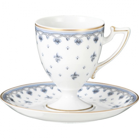 Чашка с блюдцем 210мл IPHIGENIE Blue flower детальная картинка 