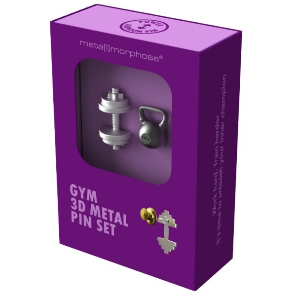 Фото Набор брошей "Гантель и гиря"