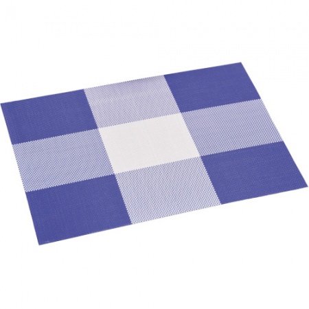 Салфетка под посуду 43х29х0.1см СИНЯЯ КЛЕТКА детальная картинка 