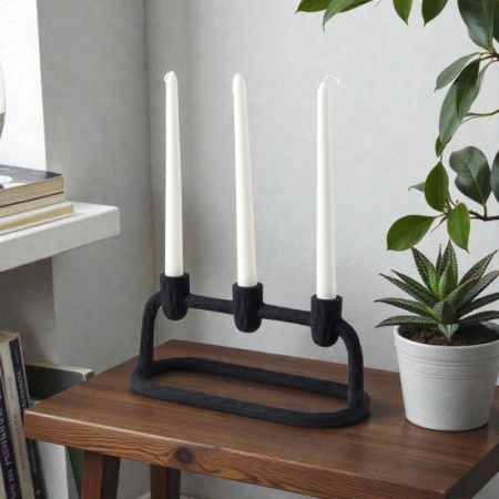 Подсвечник Stery 14см черный – Designboom детальная картинка 