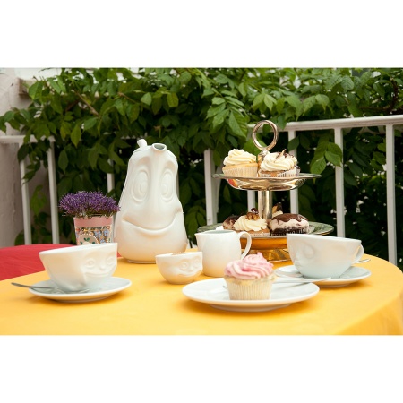 Чашка с блюдцем 200мл Tassen Oh please белая детальная картинка 