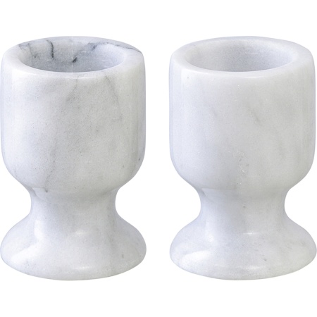 Набор подставок для яиц Marm белый мрамор, 2шт детальная картинка 