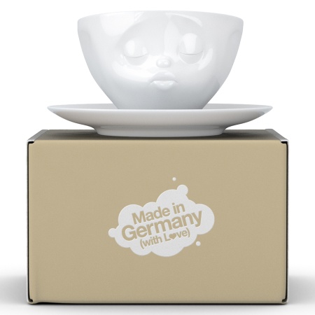 Чашка с блюдцем 200мл Tassen Kissing белая детальная картинка 