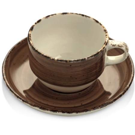 Чашка с блюдцем 90мл EO BPQ AVANOS Brown детальная картинка 