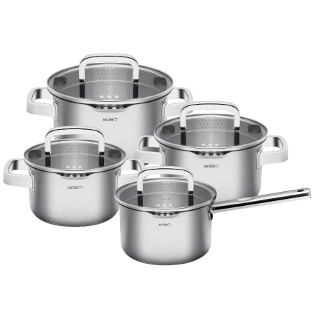 Набор посуды Juvia – 4 предмета – 3 кастрюли и сотейник детальная картинка 