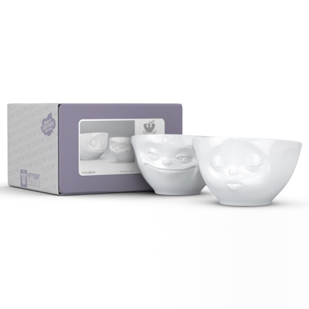 Набор чаш 200мл Tassen Grinning & Kissing белый, 2 шт детальная картинка 