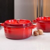 Кокот с крышкой Ø28см 5л оранжево-красный детальная картинка 