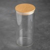 Стеклянная банка 1.3л с бамбуковой крышкой Ø10x20см детальная картинка 