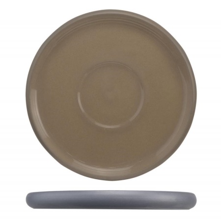 Блюдце Ø14см IOWA серо-коричневое детальная картинка 