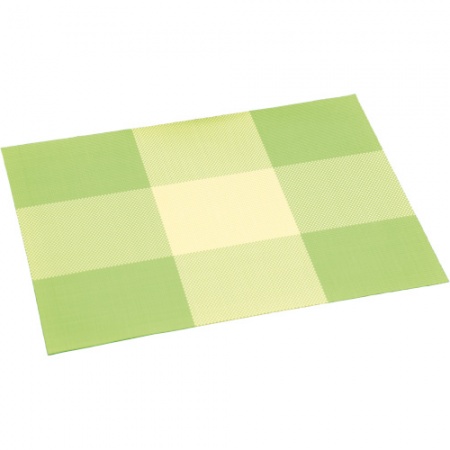 Салфетка под посуду 43х29х0.1см зеленая КЛЕТКА детальная картинка 