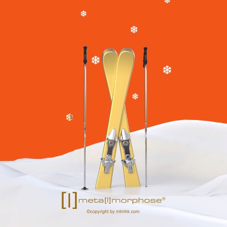 Брелок для ключей "Лыжи" детальная картинка 